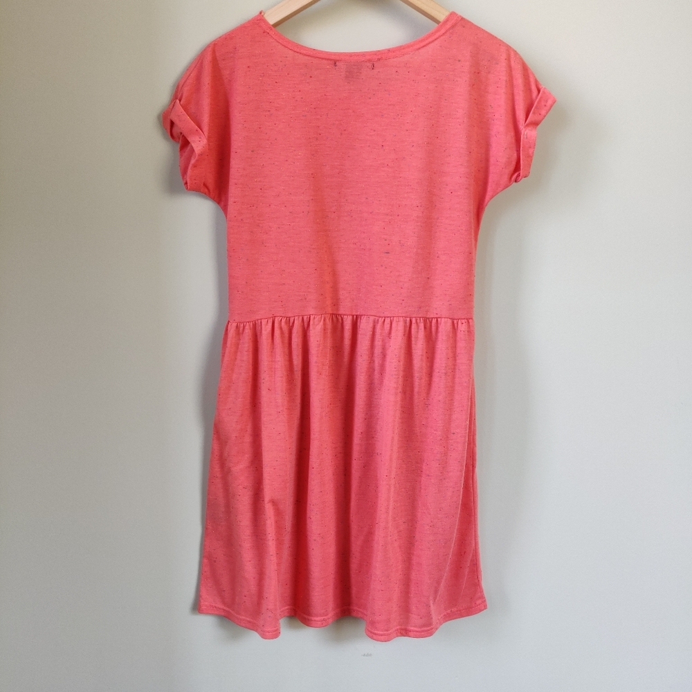 QED London Pink T-Shirt Minidress with Pockets Small - Picture 7 of 10